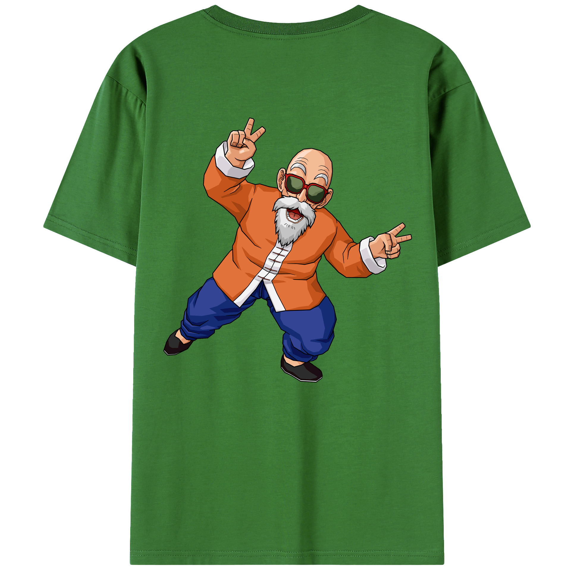 （画像用） ドラゴンボール 亀仙人（かめせんにん） DRAGON BALL Master Roshi Kame Sennin レディース半袖Tシャツ(バックプリント)